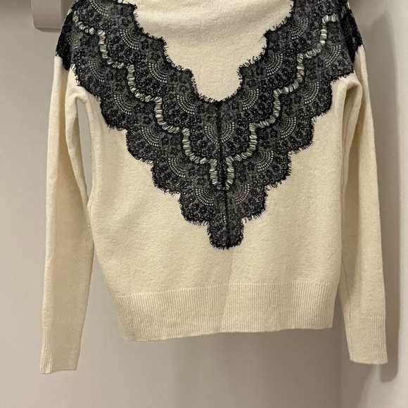 Maje Size 1 Lace appliqué sweater - Picture 6 of 10